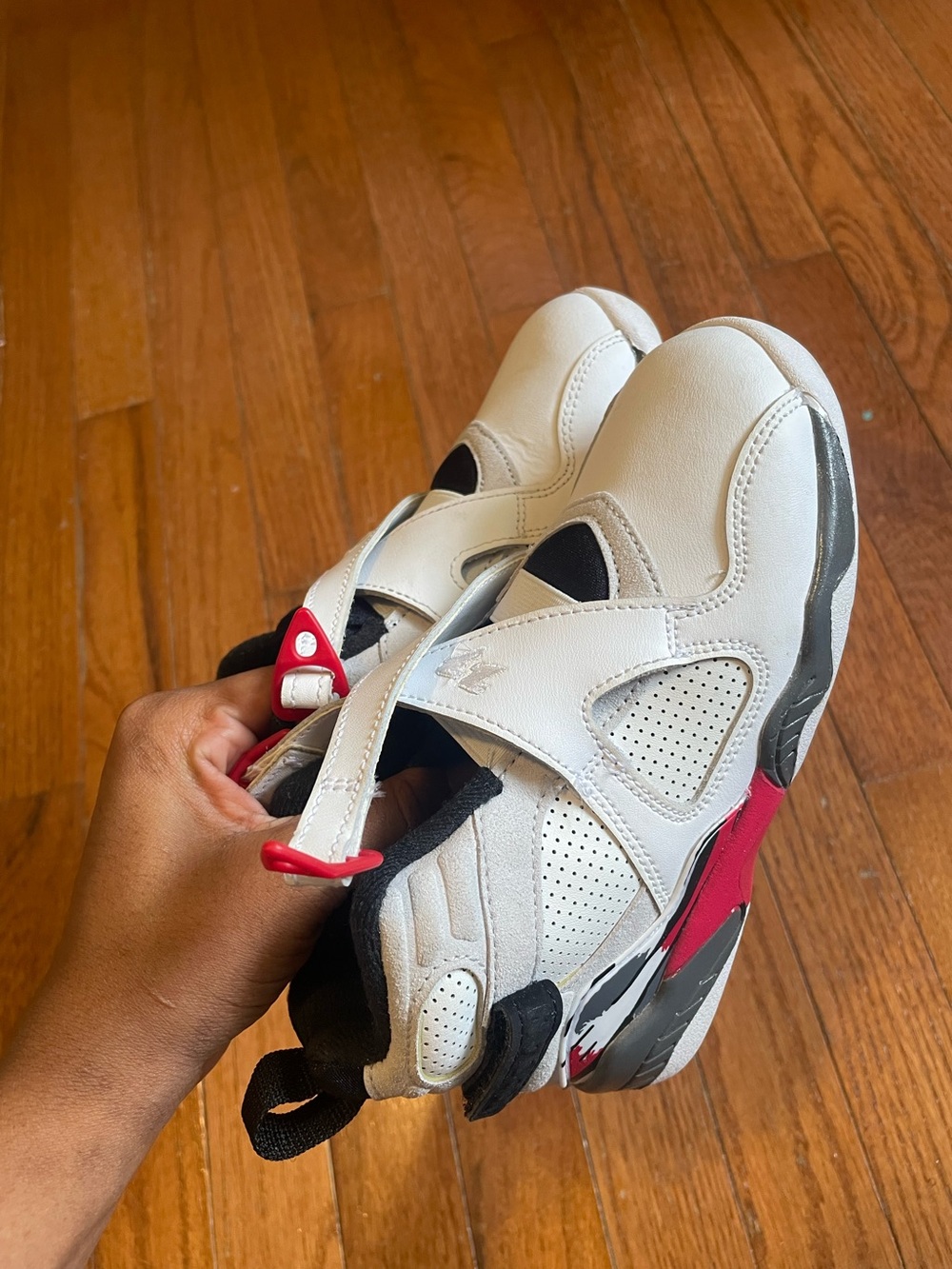 Jordan Kids White, Red and Black Retro Sneakers